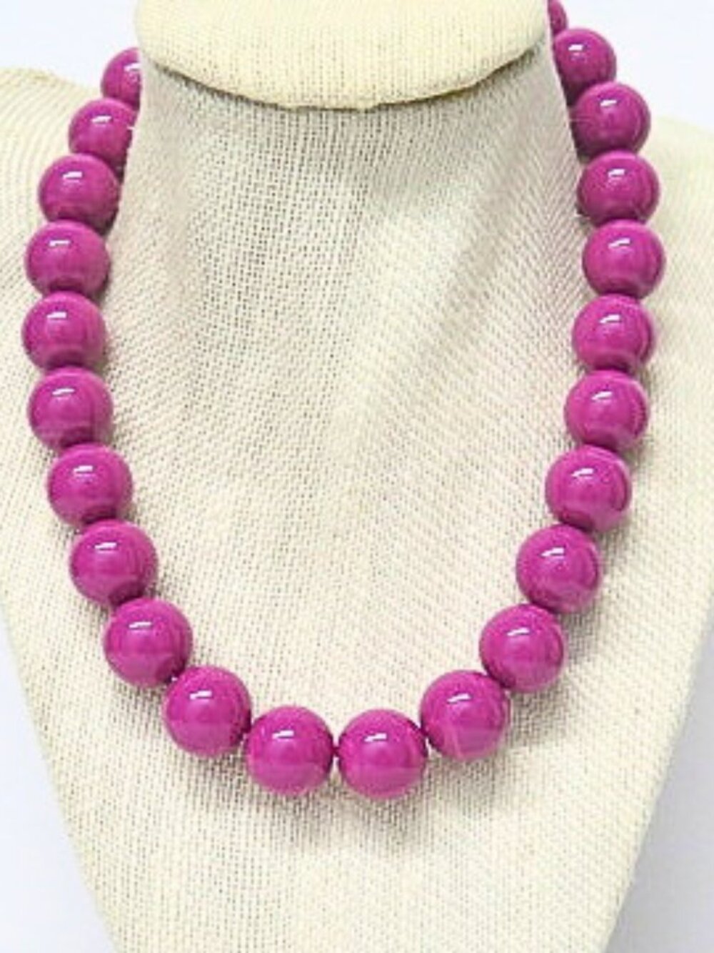 Pink Chunky Bubble Bead Necklace